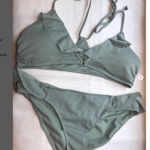 Sparkly Grey Bikini Summer Bathing Suits